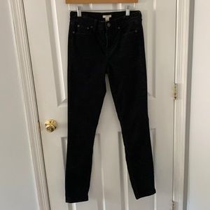 J Crew black corduroy jeans